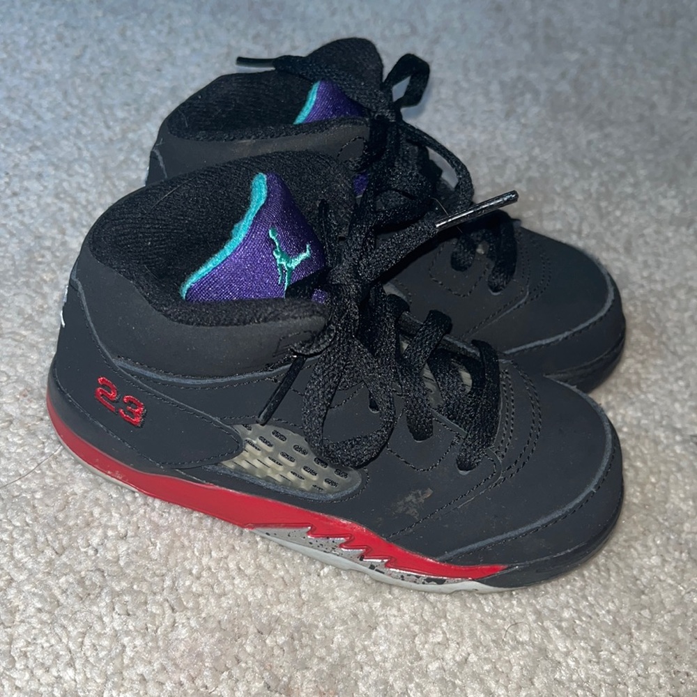 Nike Air Jordan Fire Red Metallic Grape toddler shoes